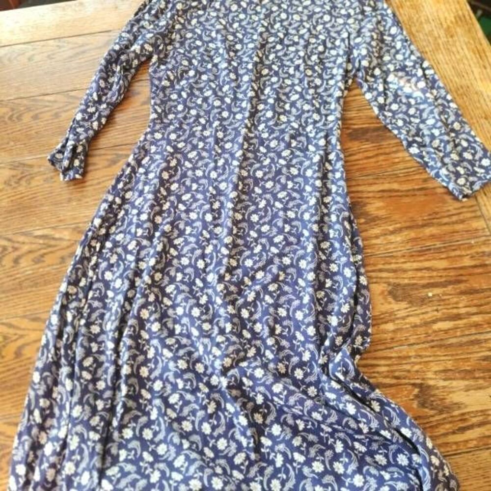 Reformation Monterey blue floral midi dress size 4